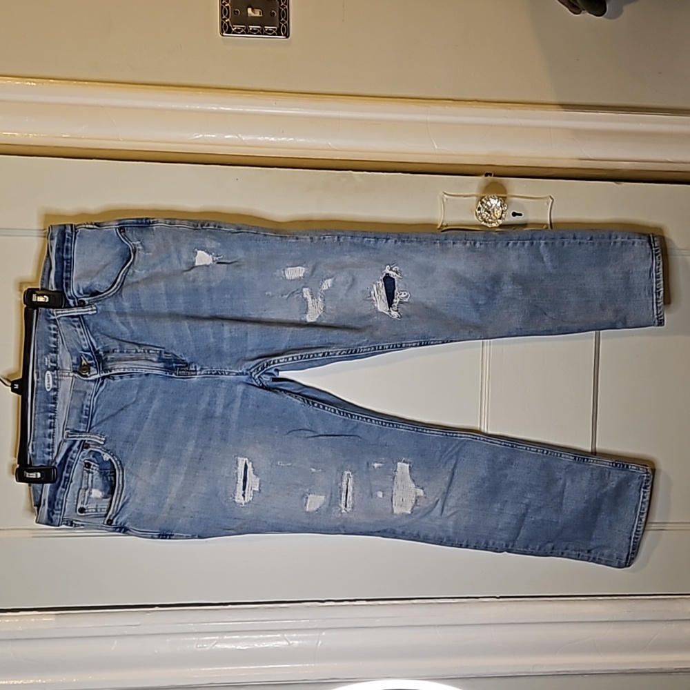 Men's Distressed Skinny Jeans- 38x30